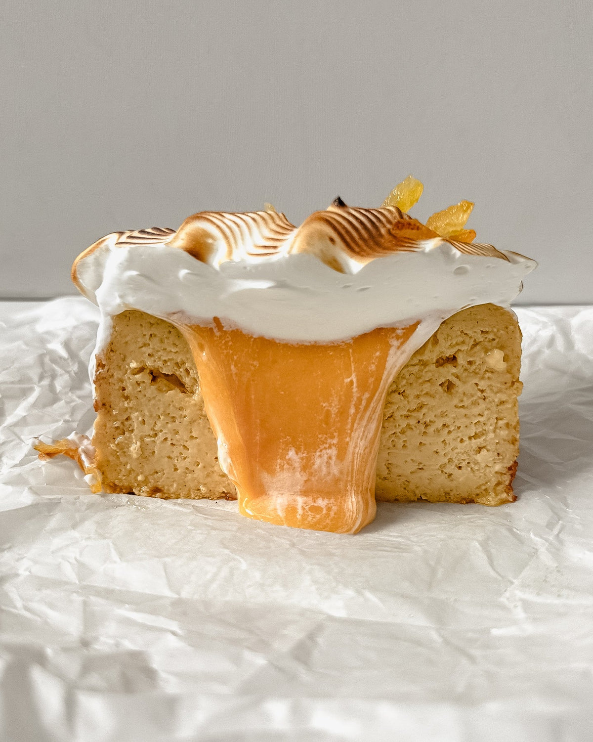 YUZU MERINGUE BASQUE CHEESECAKE