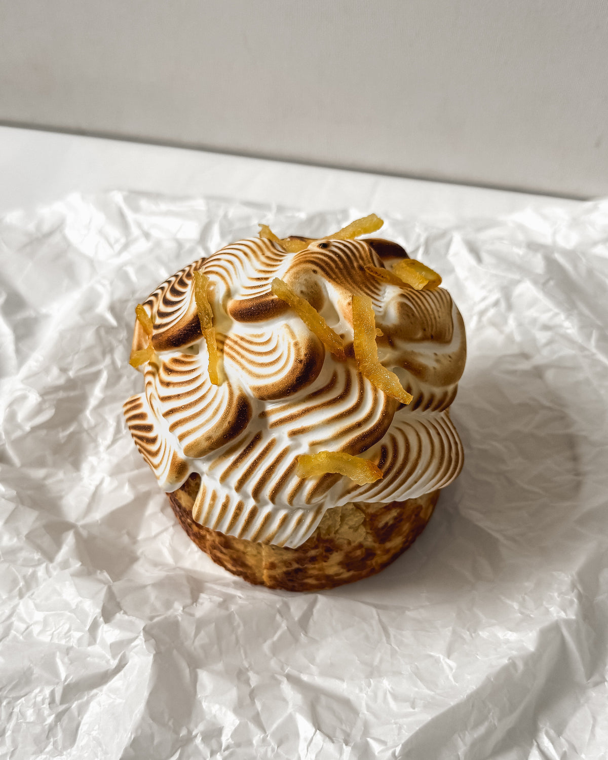 YUZU MERINGUE BASQUE CHEESECAKE